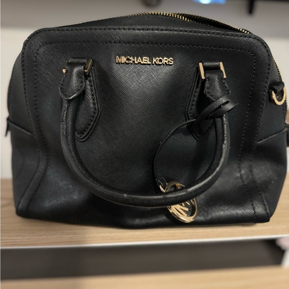 Michael Kors Black Saffiano Leather Ayden Medium Satchel Bag - Picture 11 of 14